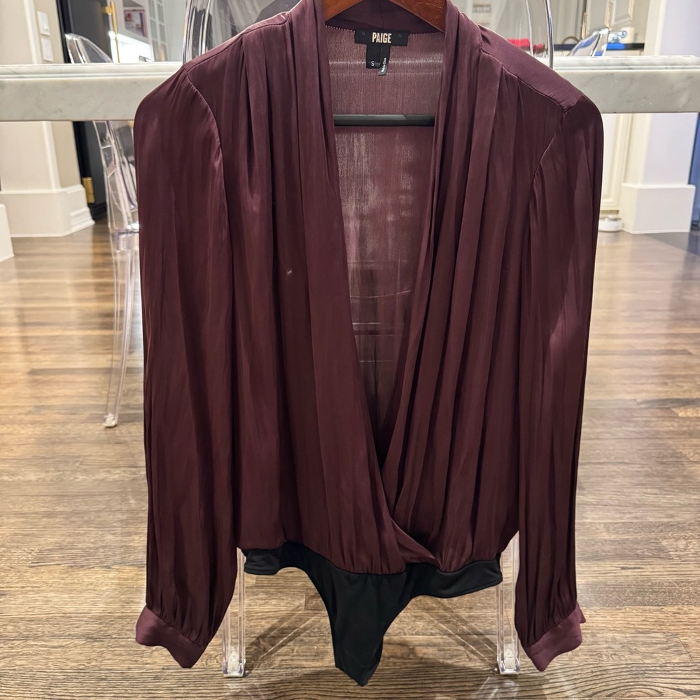 PAIGE Deep Wine Bodysuit